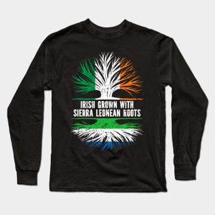 Irish Grown With Sierra Leonean Roots Ireland Flag Long Sleeve T-Shirt